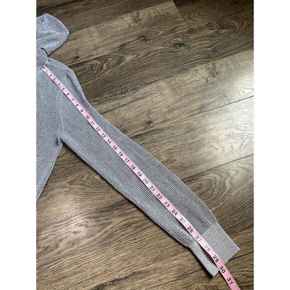 Womens‎ Michael Michael Kors open knit metallic full zip jacket grey size M - Picture 10 of 11